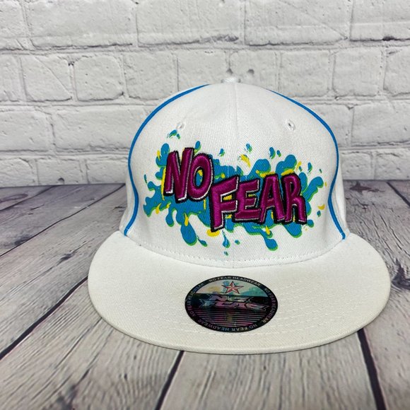 Vintage NO FEAR Headwear BOYS Size Baseball Hat Cap Embroidered Y2K - STAINS - Picture 5 of 13